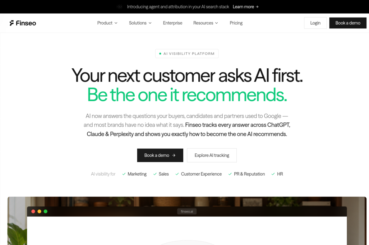 Finseo homepage screenshot