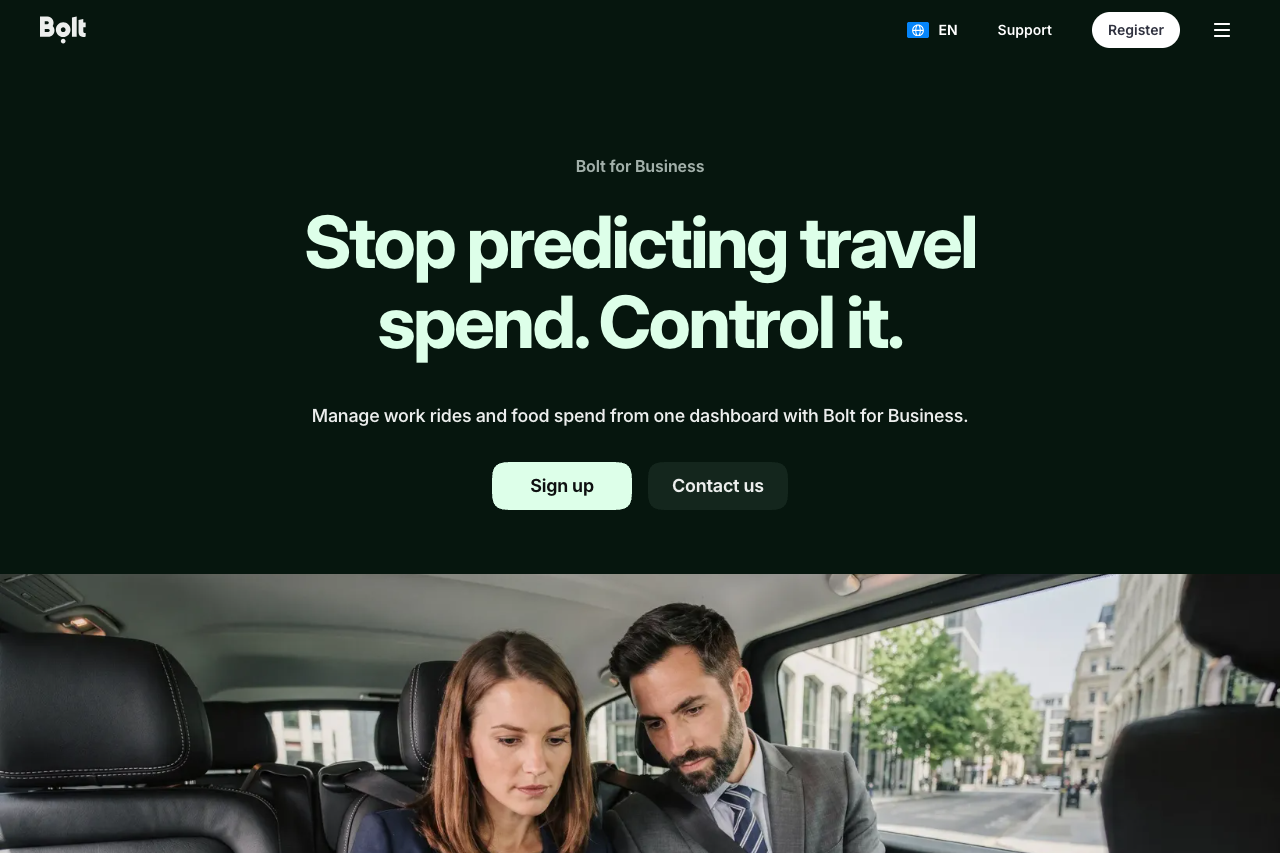 bolt-for-business homepage