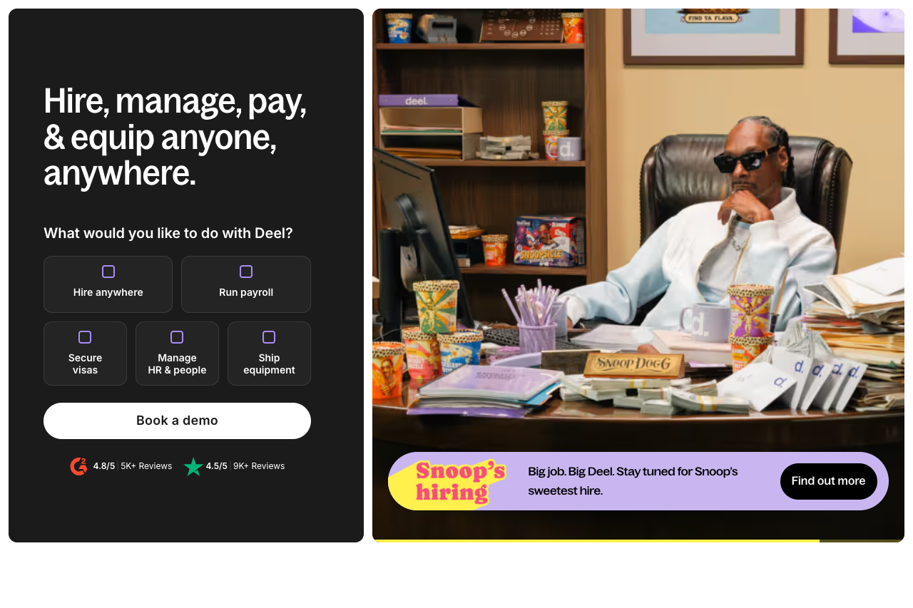 deel homepage