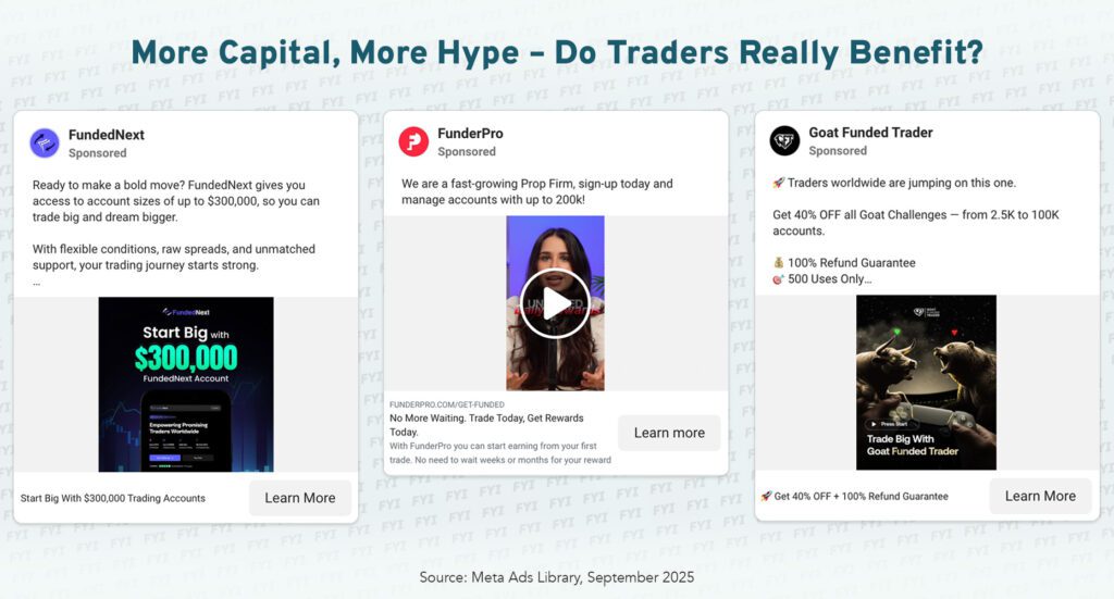 Prop Trading Ads Large Funded Accounts
