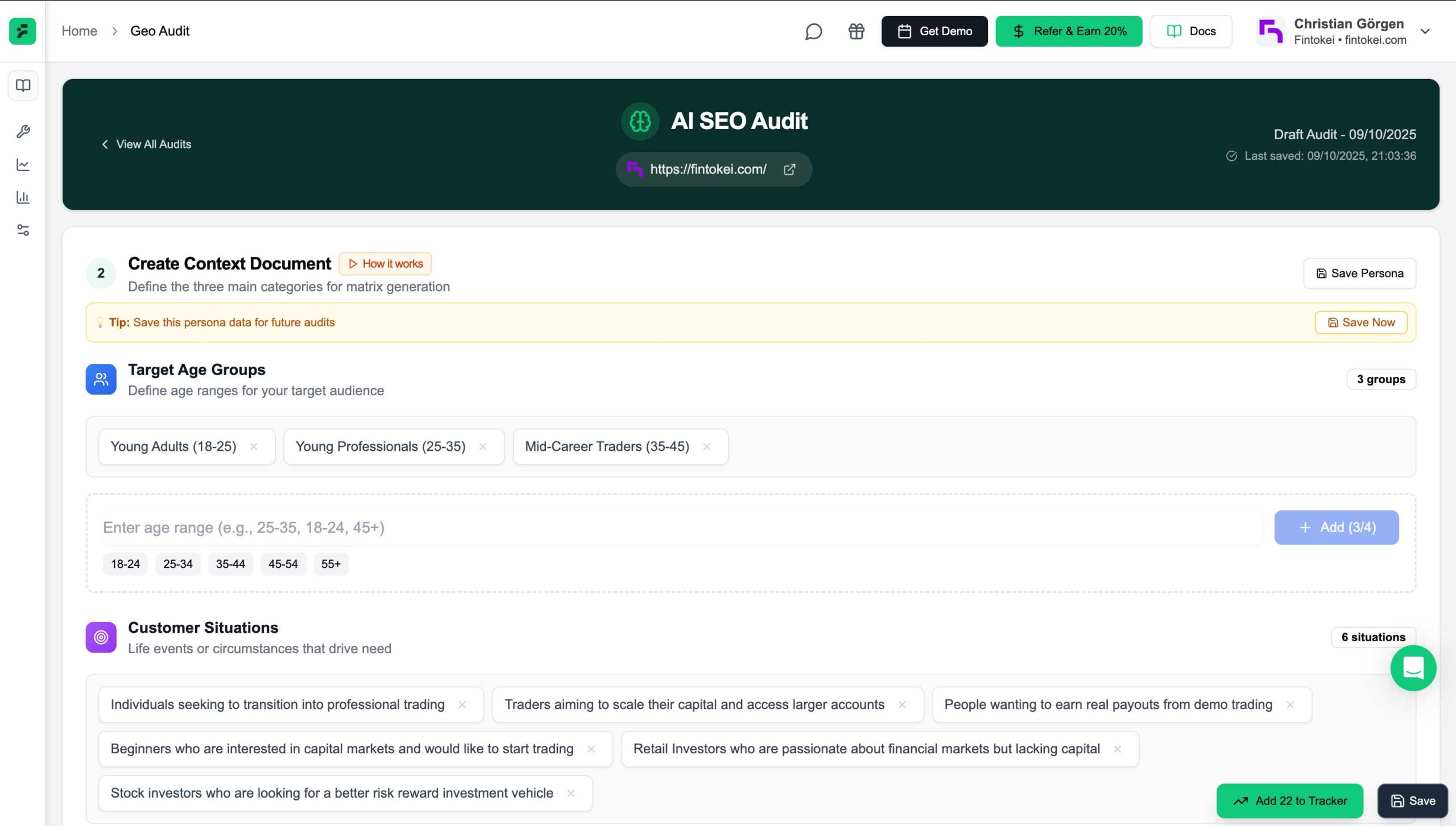 Finseo screenshot