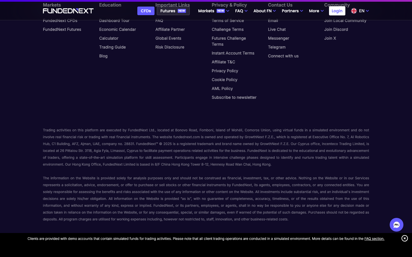 Funded Next screenshot